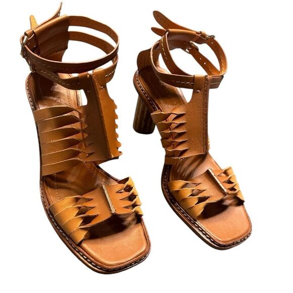 ULLA JOHNSON Meerkat Madeira Twisted Contrast High Heel Sandals EU 38 / US 8 - Picture 4 of 14